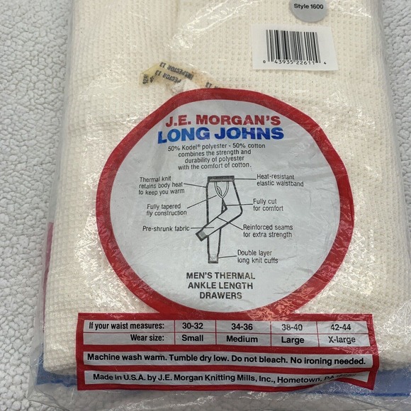 VTG JE Morgan Long Johns Mens XL 42-44 Thermal Underwear USA Outdoors Camping - Picture 4 of 4